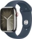 Apple Watch Series 9 41mm Silver Stainless Steel Case with Apple OEM Band A2982 GPS Cellular