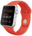 Apple Watch Sport 42mm Silver Aluminum Case with Orange Sport Band MLC42LL/A