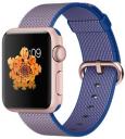 Apple Watch Sport 38mm Rose Gold Aluminum Case with Royal Blue Woven Nylon Band MMF42LL/A