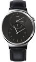 Huawei Watch Stainless Steel with Black Leather Strap