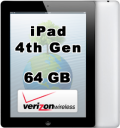 Apple iPad 4th Generation 64GB Wi-Fi 4G Verizon Retina Display A1460