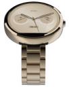Motorola Moto 360 Stainless Steel Case with 18mm Metal Slim Band Champagne Gold