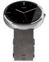 Motorola Moto 360 Stainless Steel Case with 22mm Leather Band